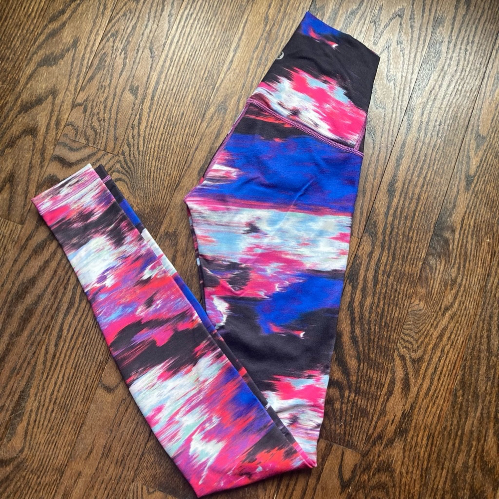 Women's Lululemon Leggings, Small, Black & Pink